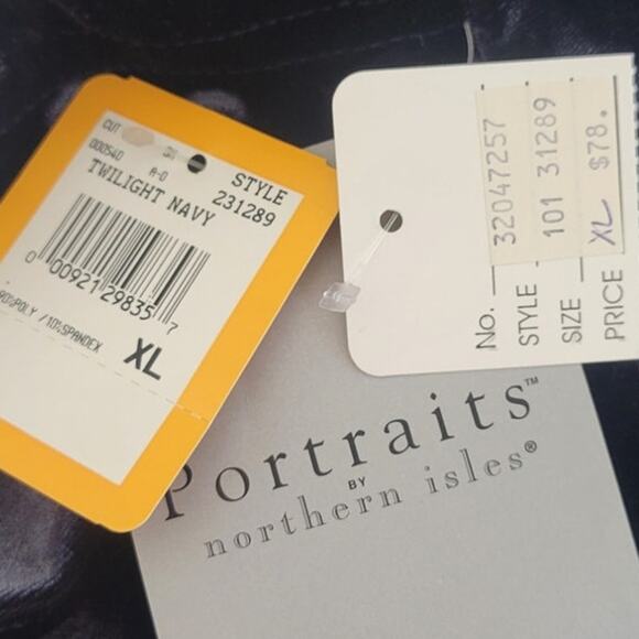 Portraits By Northern Isles Skirt Womens X-Large Velvet Long Twilight Navy NWT - Picture 8 of 8